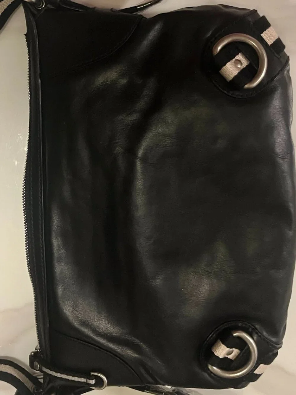 Bally Black Leather Hobo Shoulder Bag + Dust Bag - Picture 11 of 15